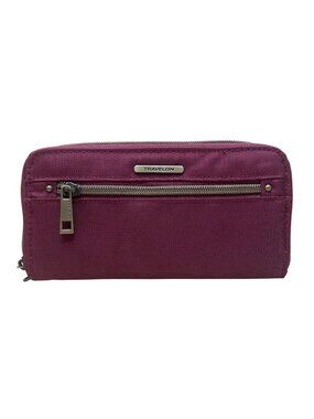 Travelon Women’s Red RFID Blocking Wristlet Wallet With Zippered Pocket
